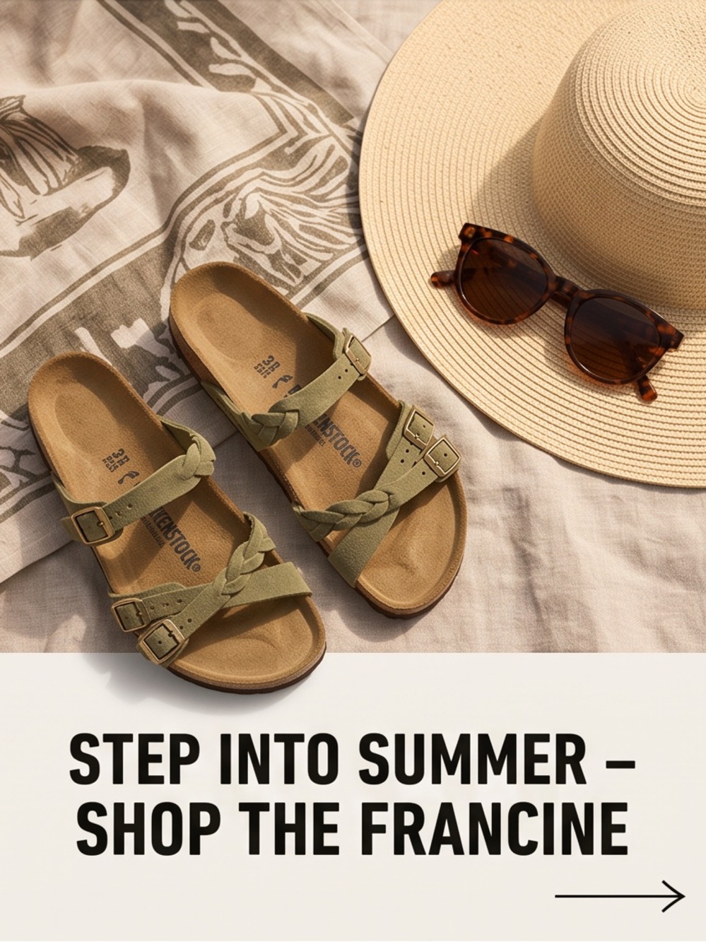 Birkenstock Women’s Suede Olive Green Braided Suede Comfort Strap Sandals